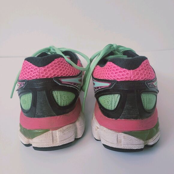 Asics Gel Nimbus 16 Pink Green Running Sneakers T485N Women Size 7,5 - Picture 14 of 16